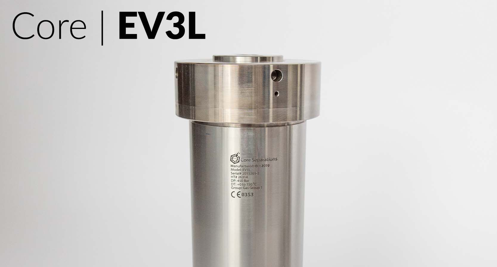 Core Separations 3L CO2 extraction vessel used on supercritical fluid extraction machines